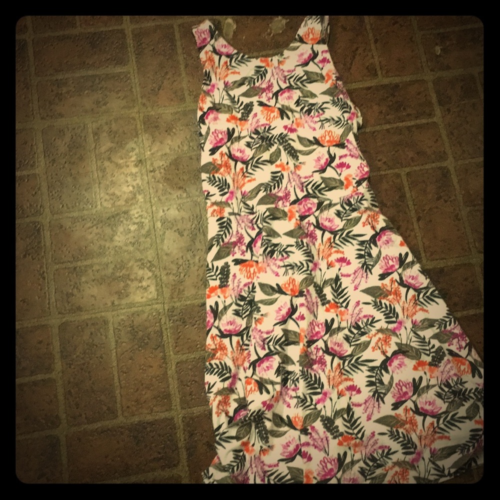 white dress with flowers